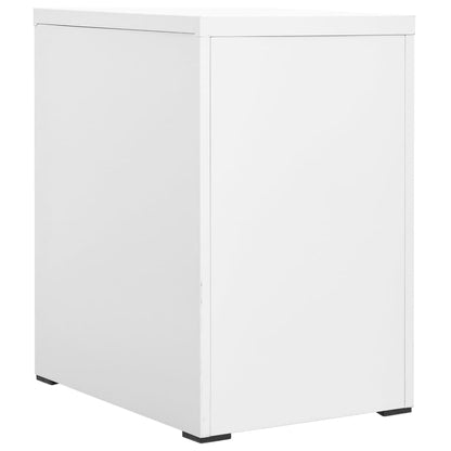 Steel Filing Cabinet 2 Drawer White Office Storage | HomeAndLiving