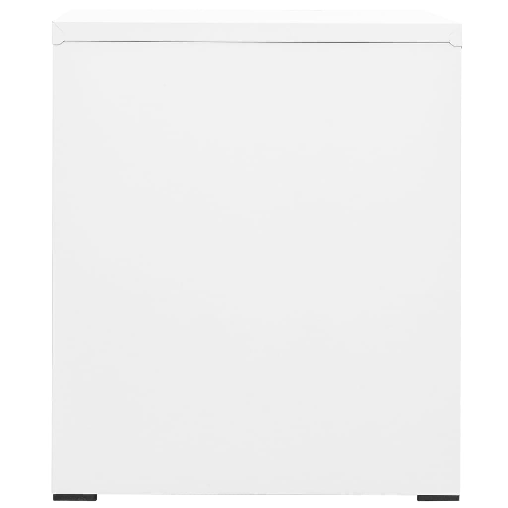 Steel Filing Cabinet 2 Drawer White Office Storage | HomeAndLiving