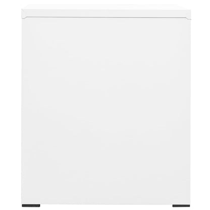 Steel Filing Cabinet 2 Drawer White Office Storage | HomeAndLiving