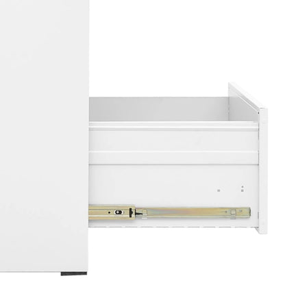 Steel Filing Cabinet 2 Drawer White Office Storage | HomeAndLiving
