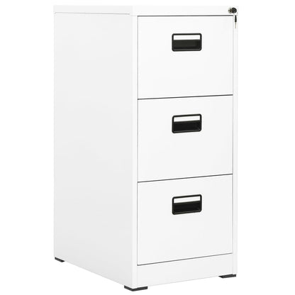 Steel Filing Cabinet 3 Drawer White 102.5cm | HomeAndLiving