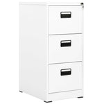Steel Filing Cabinet 3 Drawer White 102.5cm | HomeAndLiving