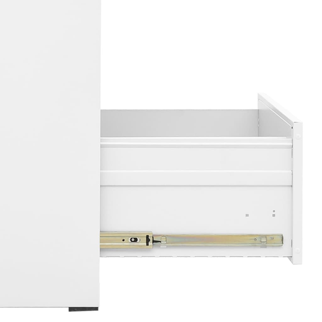 Steel Filing Cabinet 3 Drawer White 102.5cm | HomeAndLiving