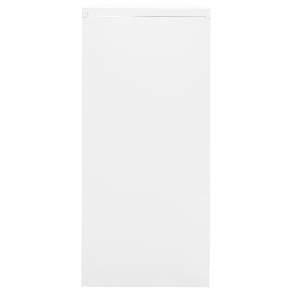 Filing Cabinet 3 Drawers White Steel