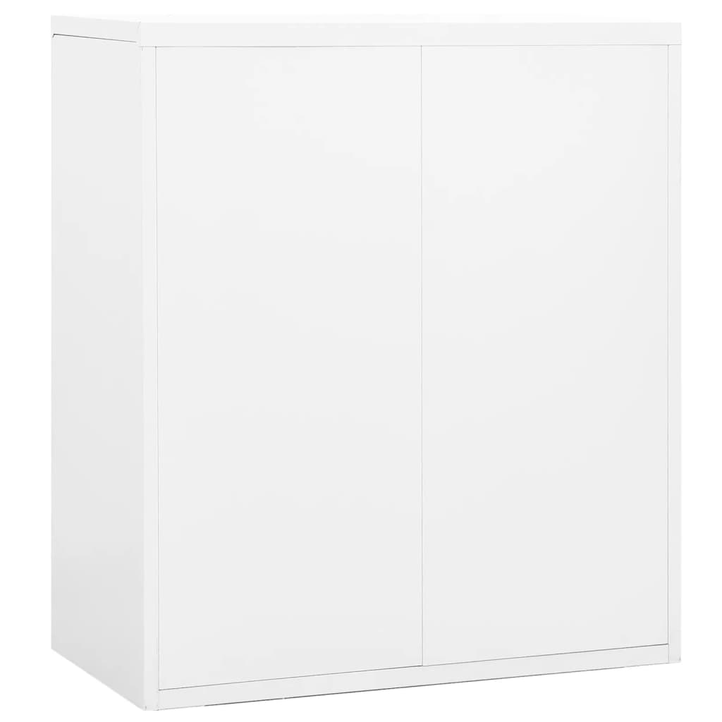 Filing Cabinet 3 Drawers White Steel
