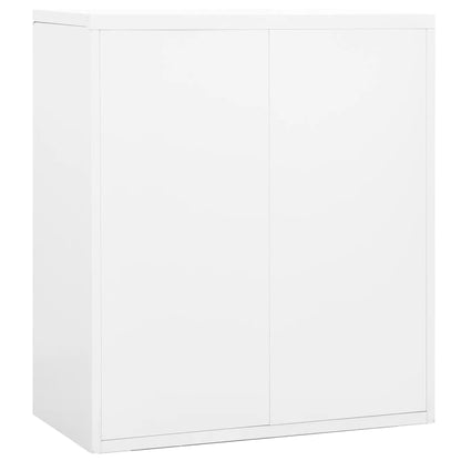 Filing Cabinet 3 Drawers White Steel