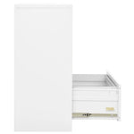 Filing Cabinet 3 Drawers White Steel