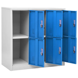 Steel Locker Cabinet 6 Door Grey Blue | HomeAndLiving