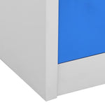 Steel Locker Cabinet 6 Door Grey Blue | HomeAndLiving