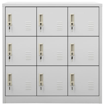 9-Door Steel Locker Cabinet Light Grey | HomeAndLiving