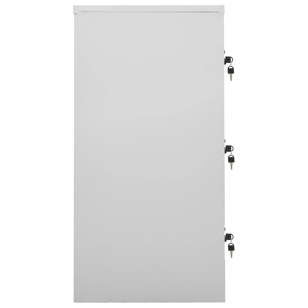 9-Door Steel Locker Cabinet Light Grey | HomeAndLiving