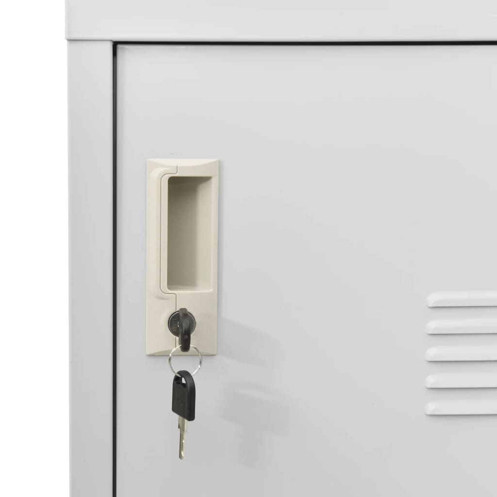 9-Door Steel Locker Cabinet Light Grey | HomeAndLiving
