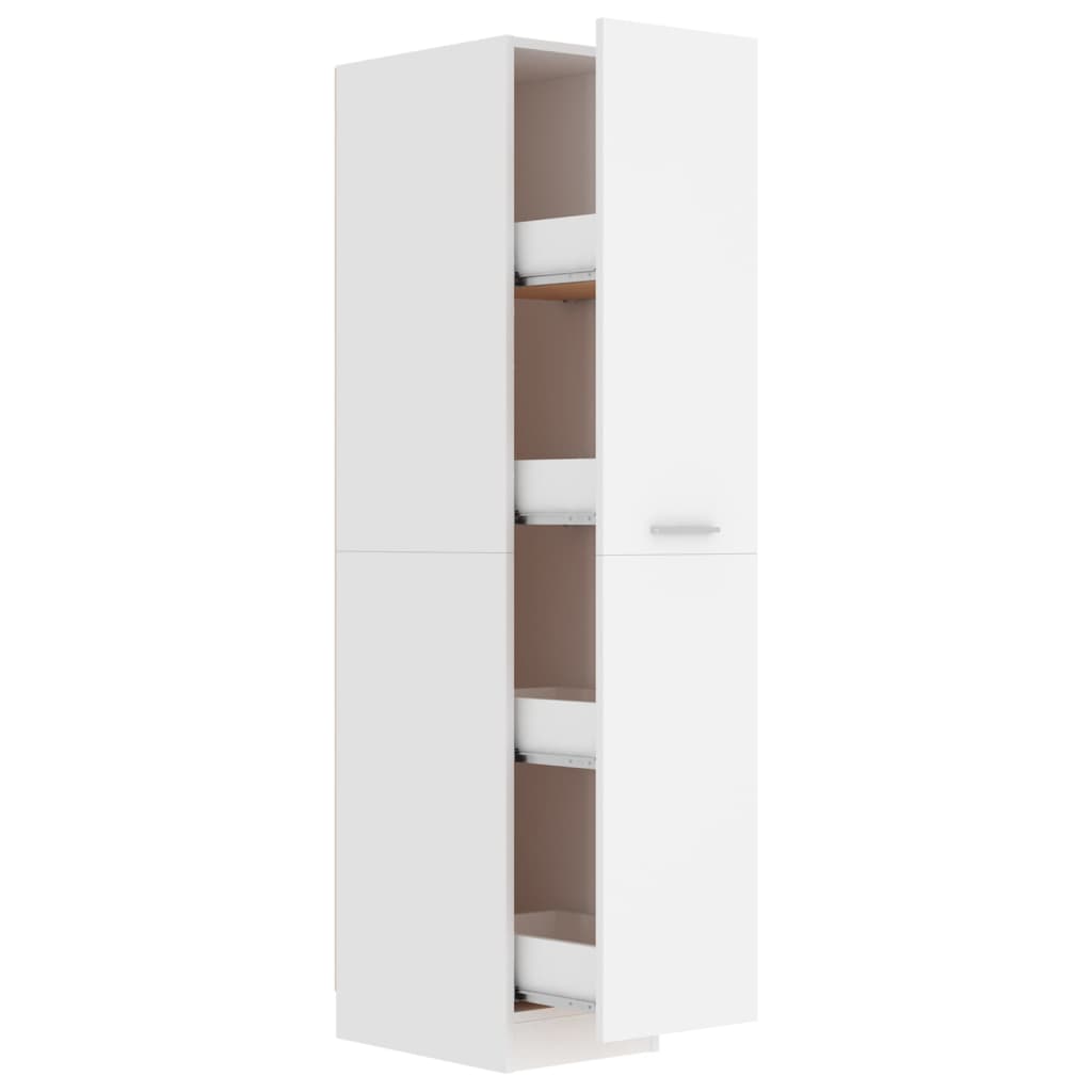 Apothecary Cabinet White Engineered Wood