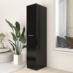 Apothecary Cabinet Black Engineered Wood