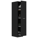 Apothecary Cabinet Black Engineered Wood