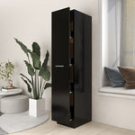 Apothecary Cabinet Black Engineered Wood