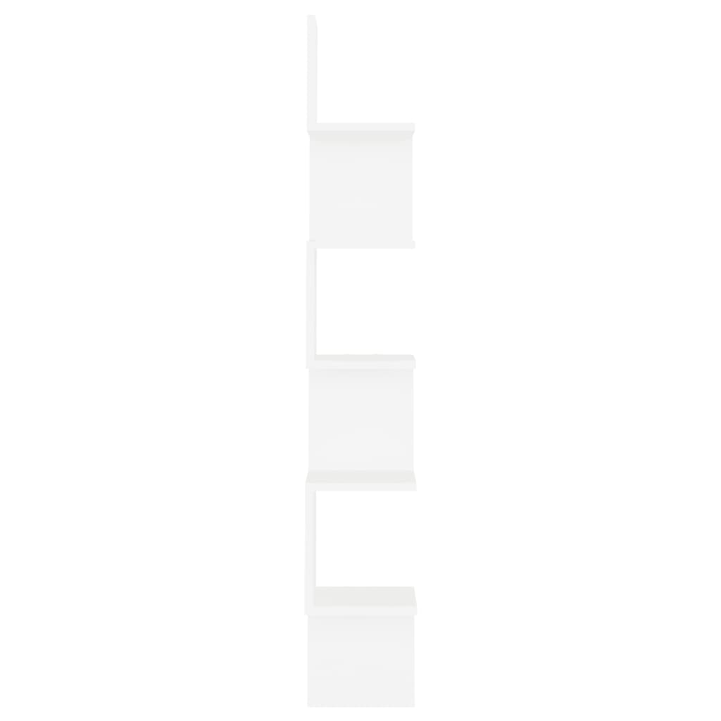 Wall Corner Shelf White Engineered Wood