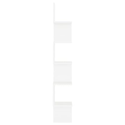 Wall Corner Shelf White Engineered Wood