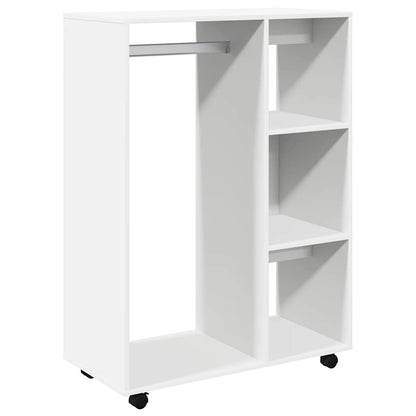 White Wardrobe 80cm Engineered Wood Shelves | HomeAndLiving