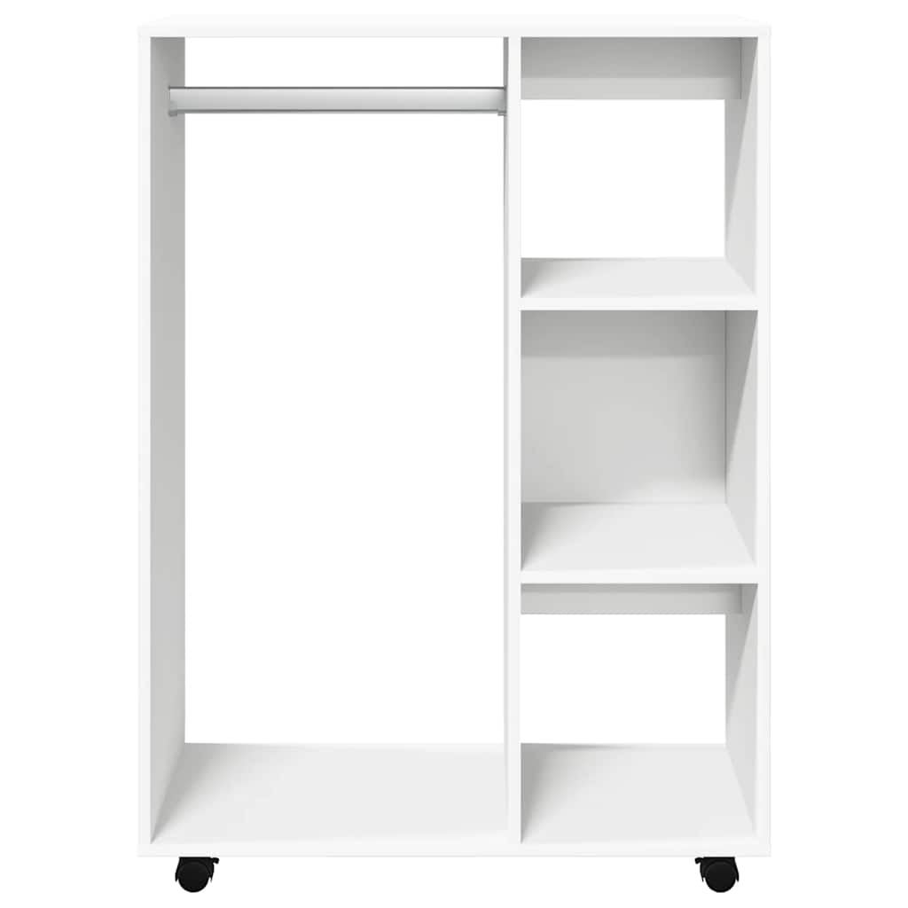 White Wardrobe 80cm Engineered Wood Shelves | HomeAndLiving