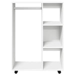 White Wardrobe 80cm Engineered Wood Shelves | HomeAndLiving