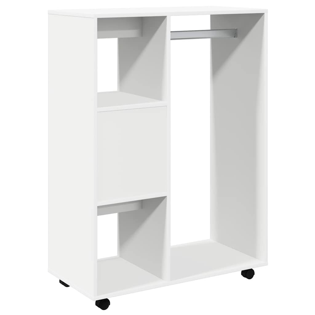 White Wardrobe 80cm Engineered Wood Shelves | HomeAndLiving
