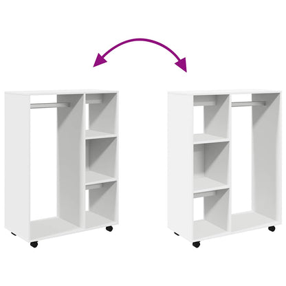 White Wardrobe 80cm Engineered Wood Shelves | HomeAndLiving