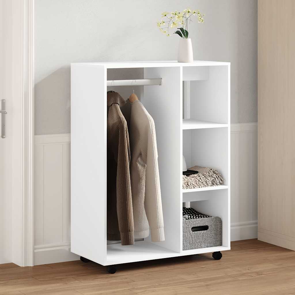 White Wardrobe 80cm Engineered Wood Shelves | HomeAndLiving