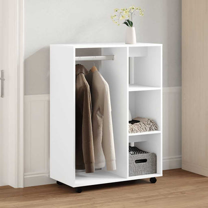White Wardrobe 80cm Engineered Wood Shelves | HomeAndLiving