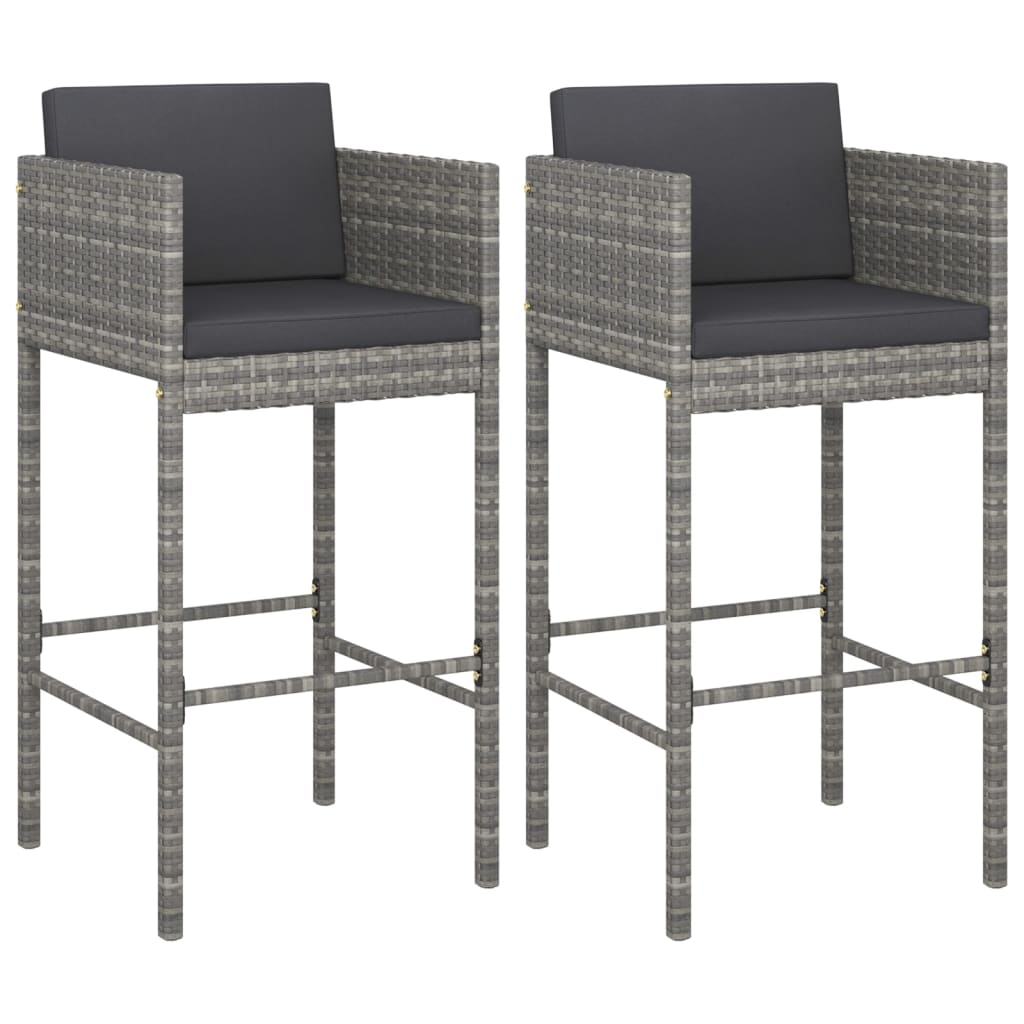 Comfortable Bar Stools 2 pcs with Patio Setup Modern Living 