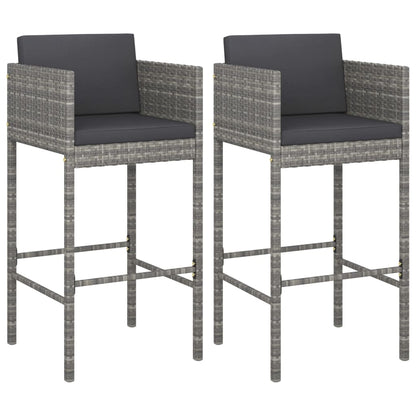 Comfortable Bar Stools 2 pcs with Patio Setup Modern Living 