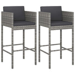 Comfortable Bar Stools 2 pcs with Patio Setup Modern Living