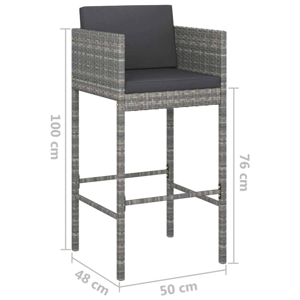 Comfortable Bar Stools 2 pcs with Patio Setup Modern Living 