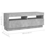 TV Cabinet RGB LED Lights 200cm Concrete Grey | HomeAndLiving