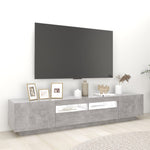 TV Cabinet RGB LED Lights 200cm Concrete Grey | HomeAndLiving