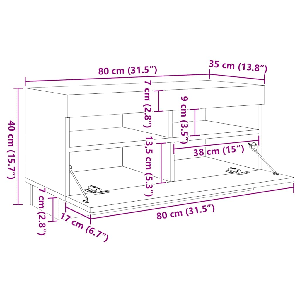260cm TV Cabinet RGB LED Lights White | HomeAndLiving