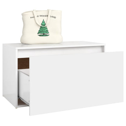 Hall Bench White Drawer Entryway Storage | HomeAndLiving