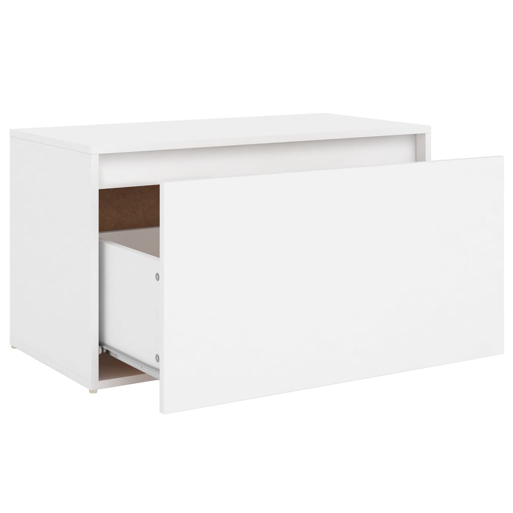 Hall Bench White Drawer Entryway Storage | HomeAndLiving