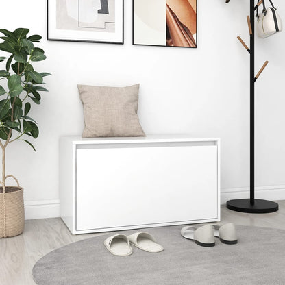 Hall Bench White Drawer Entryway Storage | HomeAndLiving