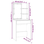LED Dressing Table White Makeup Vanity | HomeAndLiving