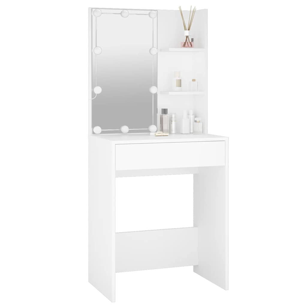 LED Dressing Table White Makeup Vanity | HomeAndLiving
