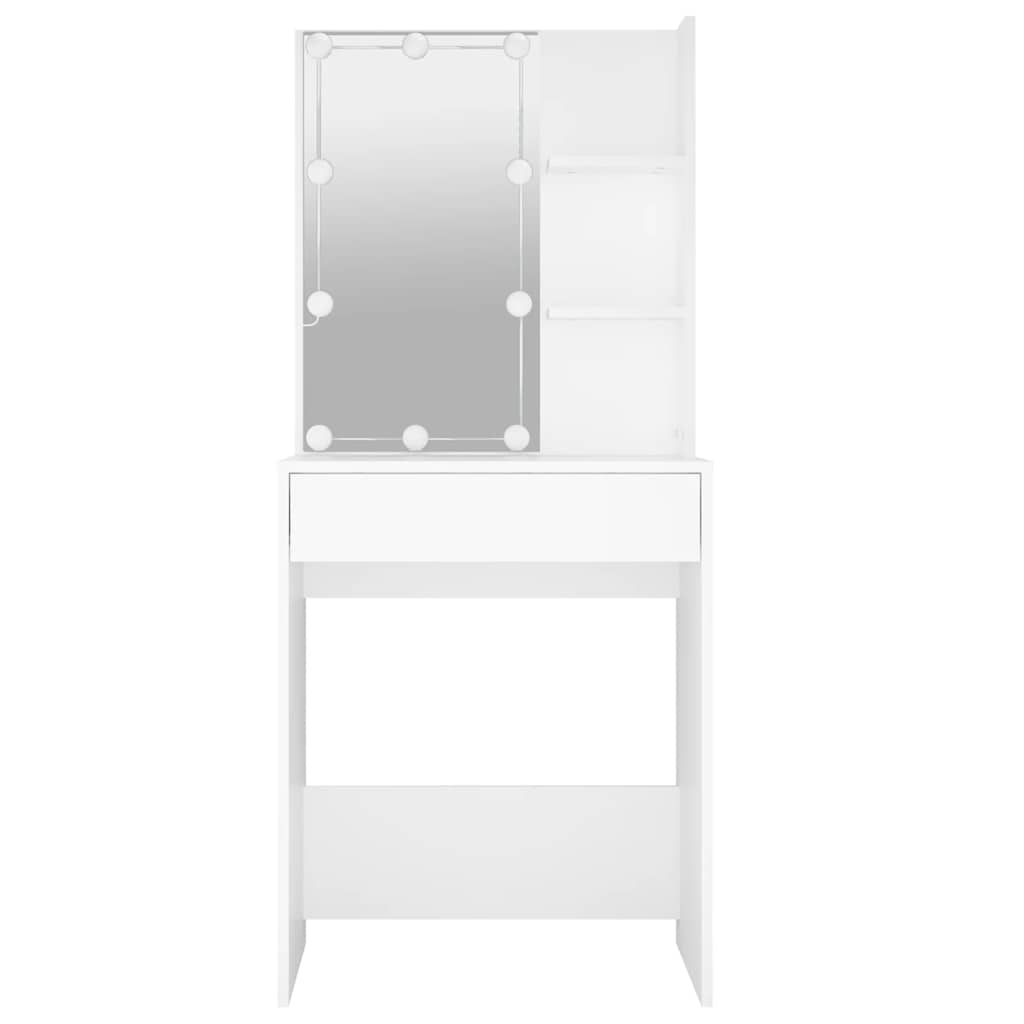 LED Dressing Table White Makeup Vanity | HomeAndLiving