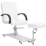 Massage Chair with Footrest White