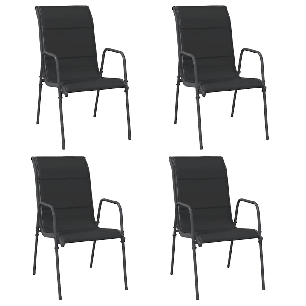 Refined Garden Chairs 4 pcs Steel Outdoor Retreat Patio Relax 
