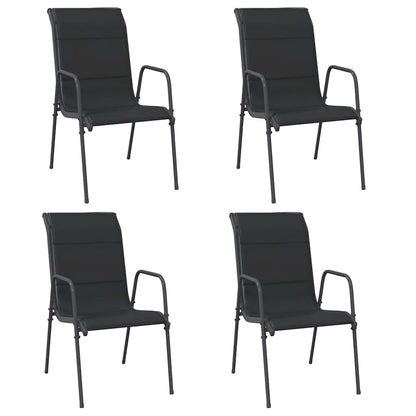 Refined Garden Chairs 4 pcs Steel Outdoor Retreat Patio Relax 