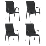 Refined Garden Chairs 4 pcs Steel Outdoor Retreat Patio Relax