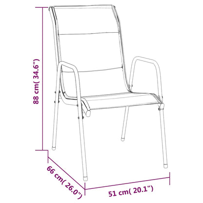 Refined Garden Chairs 4 pcs Steel Outdoor Retreat Patio Relax 