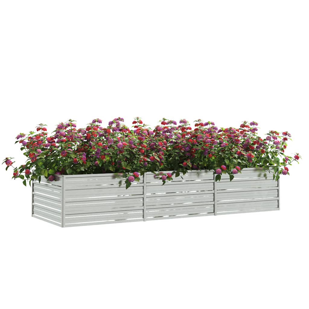 Galvanised Steel Raised Garden Bed 240x80cm | HomeAndLiving