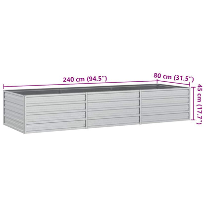 Galvanised Steel Raised Garden Bed 240x80cm | HomeAndLiving