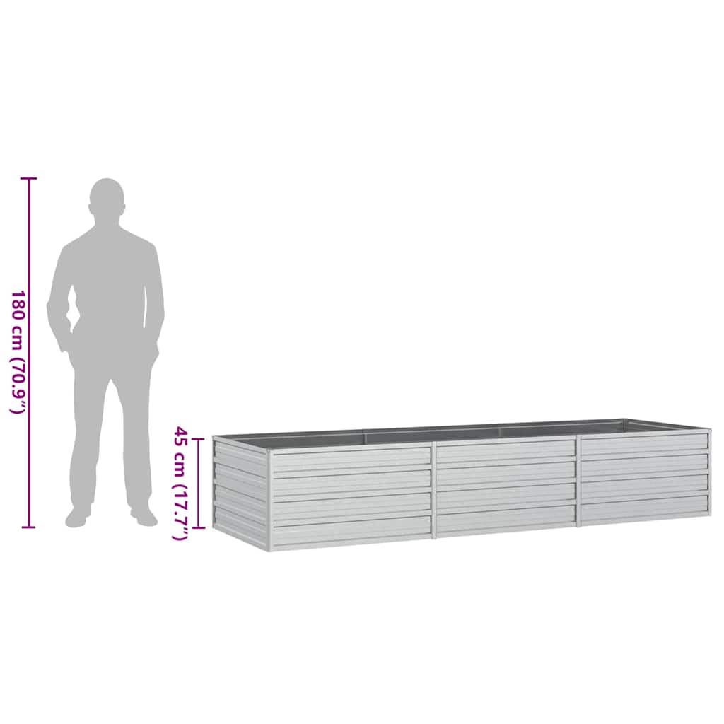 Galvanised Steel Raised Garden Bed 240x80cm | HomeAndLiving